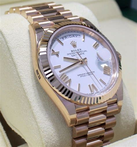 rolex presidential rose gold with diamond face|rolex day date 228235.